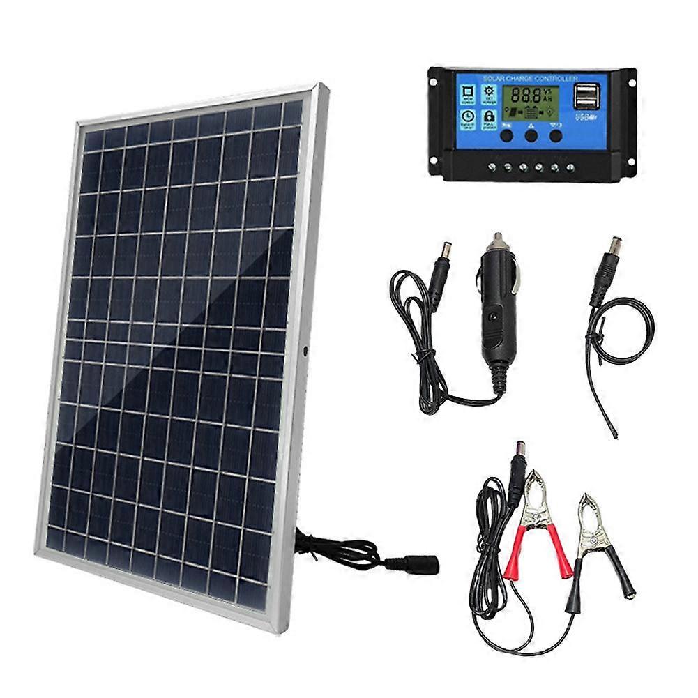 10W Polysilicon Solar Panel Set Solar Panel and Solar Recharge Controller Kit For Camping Traveling