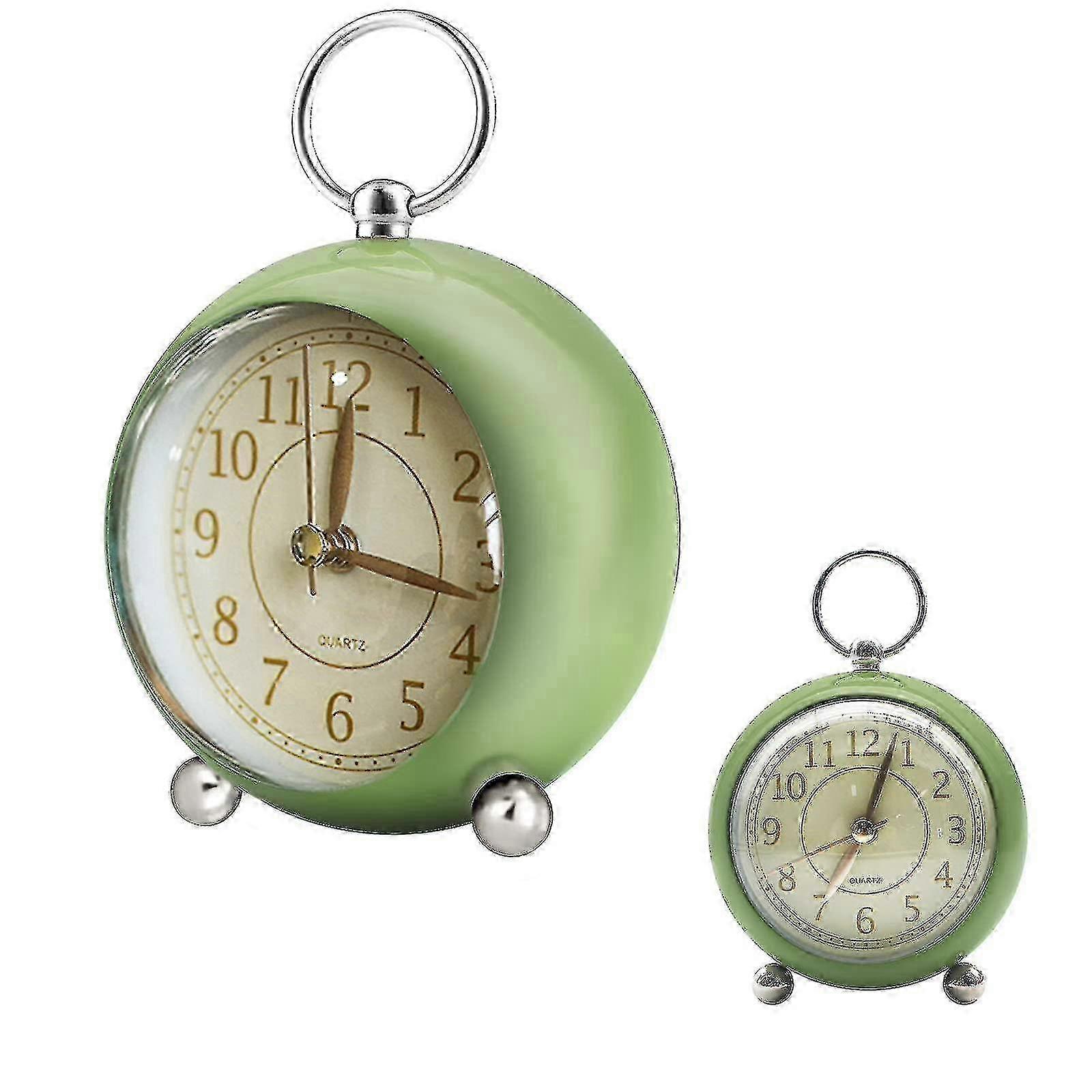 Silent Bedside Clocks Battery Operated Non Ticking Desk Clock Analogue Alarm Clock Bedroom Retro Alarm Clock Simple 2025