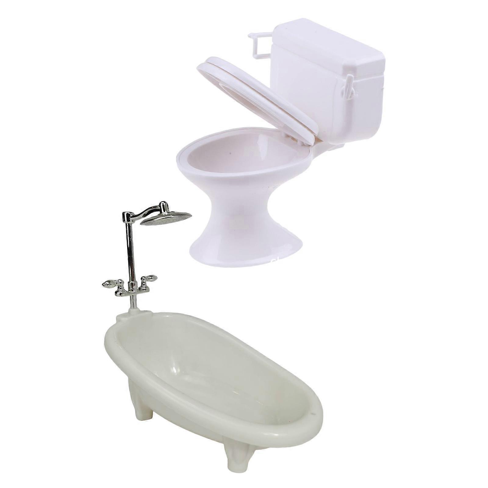 手作りミニバスタブとドールハウスのふり遊び玩具