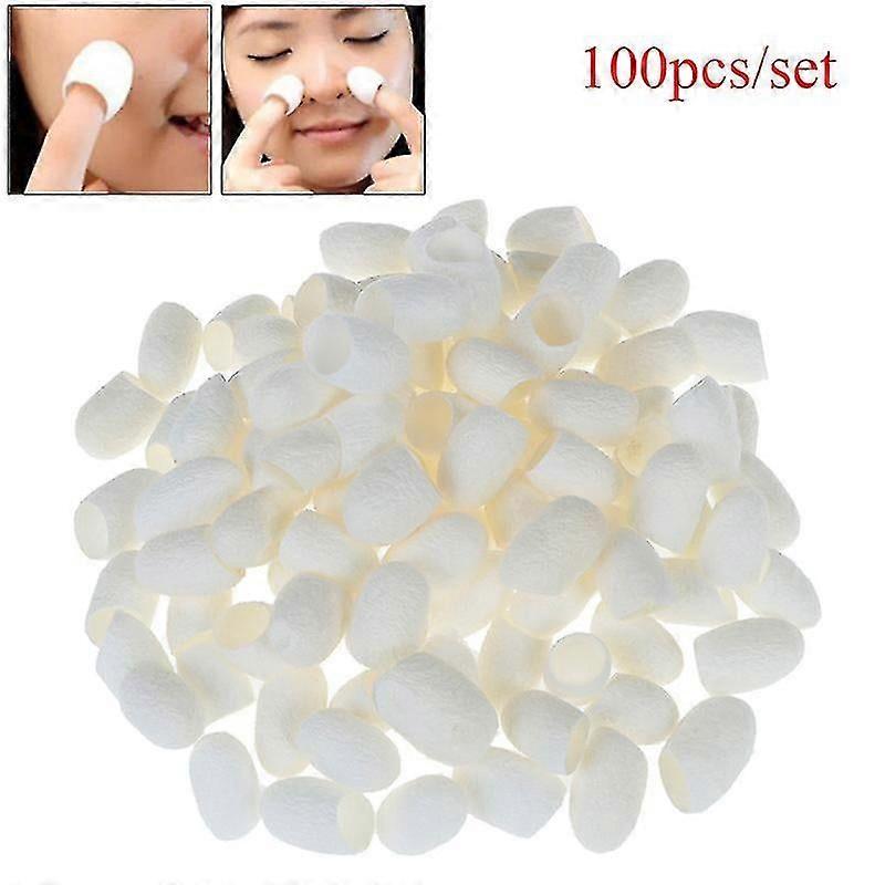 Natural Silk Cocoons 100pcs Απολεπιστικό Προσώπου για την Περιποίηση & τη Θεραπεία Λεύκανσης