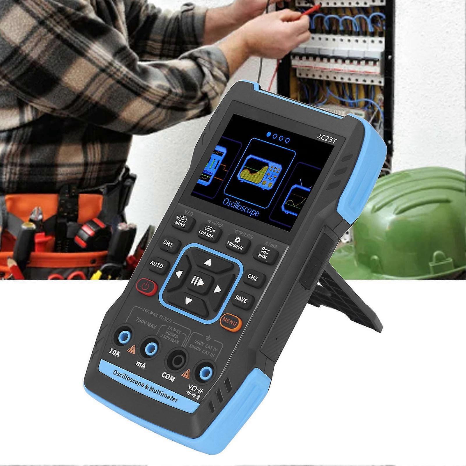 Oscilloscope Multimeter Waveform Generator 3 in 1 Handheld Digital Signal Tester 10MHz Bandwidth 50MS/s Sampling Rate