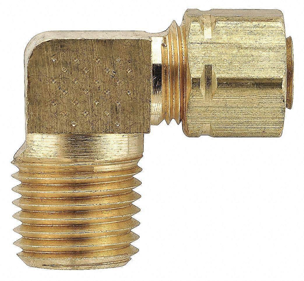 Parker Brass Compression x MNPT Male Elbow, 90(Deg), 3/8' Tube Size 269CA62