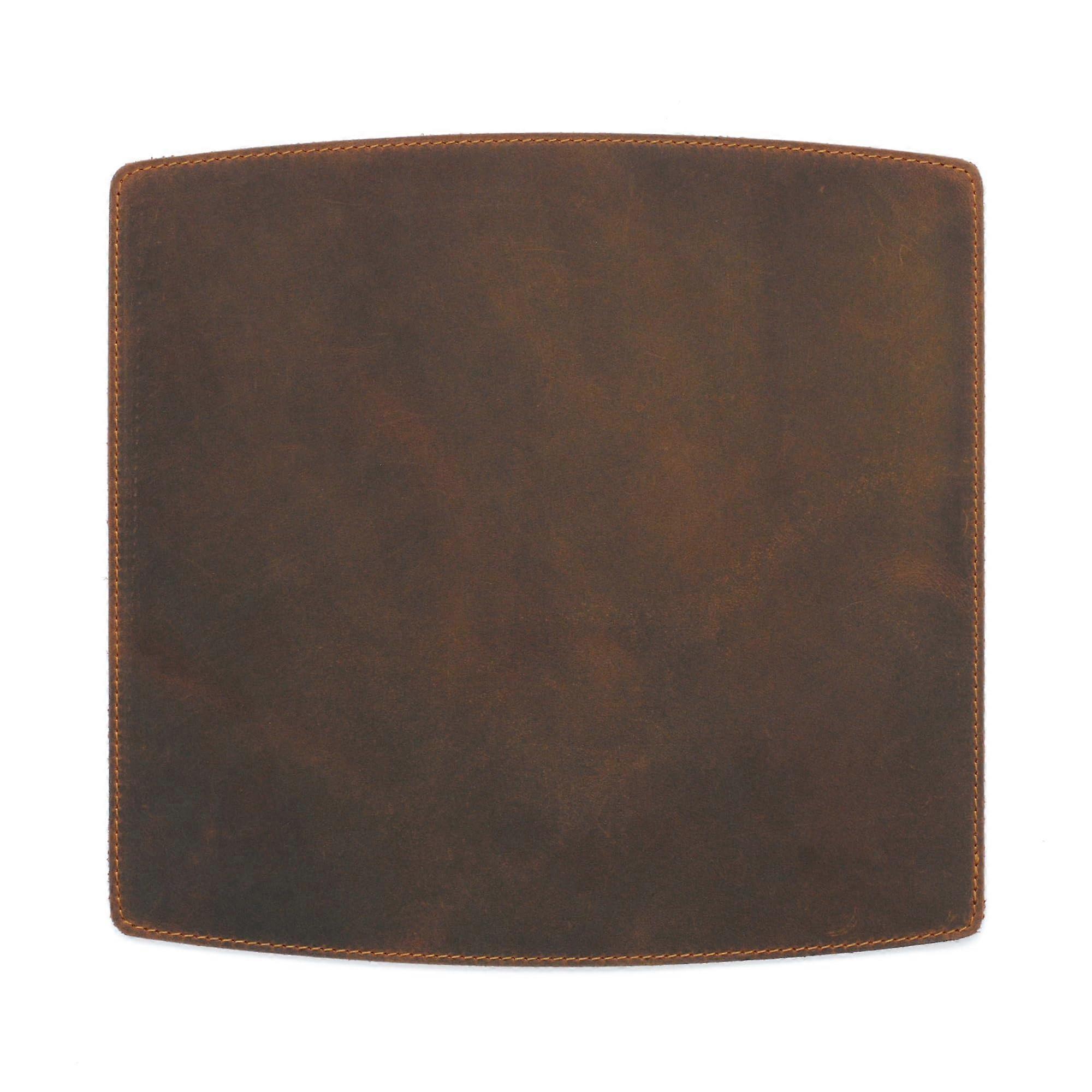 Handmade Leather Mouse, Handcrafted Leather Mouse Mat for Office, Protective Mouse Pad, Brown