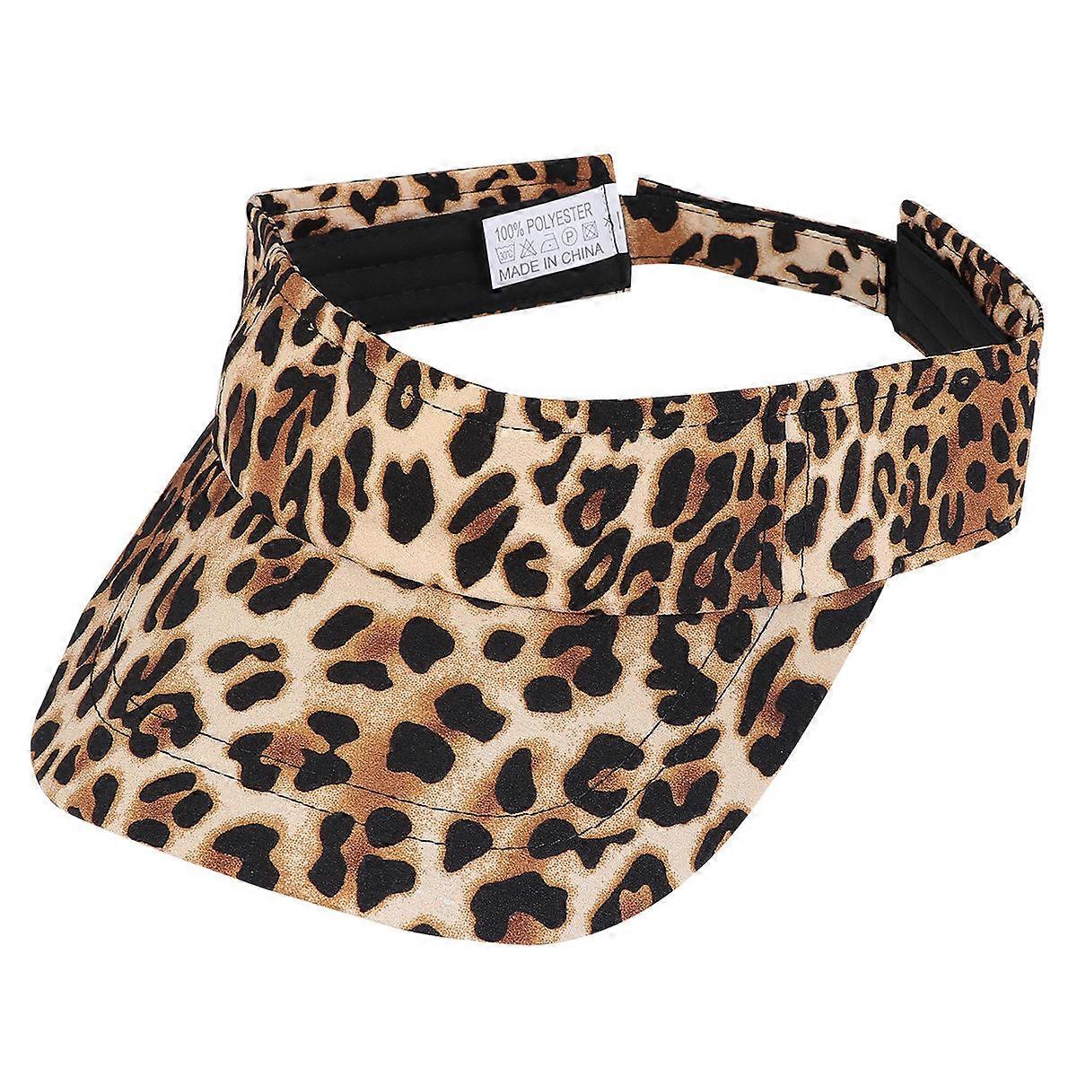 Here's a refined and professional product description based on your input:
**1pc Adjustable Leopard Print Sun Shade Cap – Stylish & Comfortable