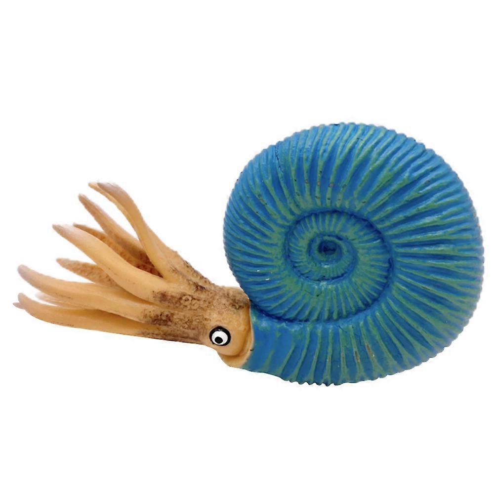 Realistic Nautilus Sea Creature Model Educational Animal Figurine for Cognitive Learning Blue Simulation Plaything