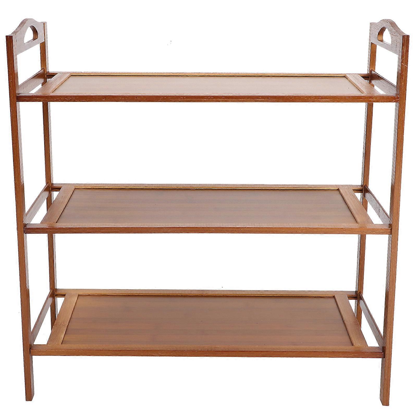 Shoe Organizer Bamboo Shoe Rack For Dorm Room Quick Access Multi 52 00X50 00X25 00Cm Easy Installation 1Set