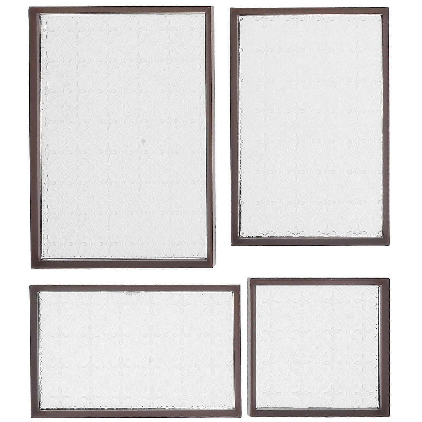 Tiny Tray Decor Dollhouse Miniature Tray Mini Kitchen Tray Prop Rectangular Style Miniature Accessories 1Set