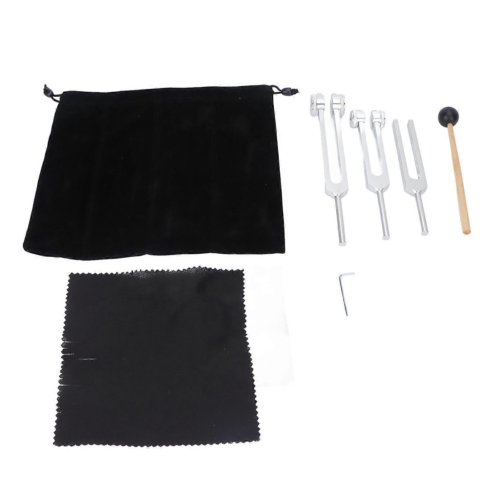 2025 Latest Model 3 Pcs Aluminium Alloy Tuning Fork Set 128 256 512Hz Body Tun...