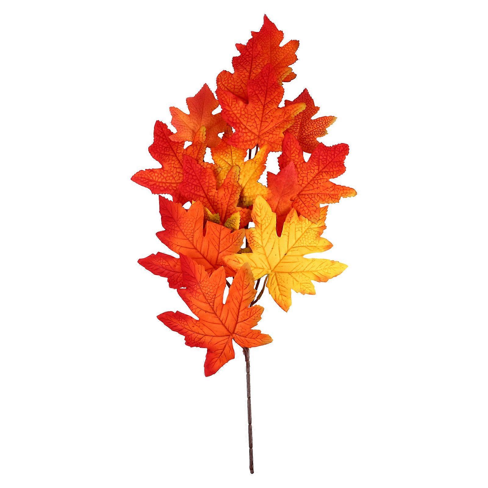 Faux Maple Leaf Ornament Autumn Thanksgiving Decoration for Home, Window, Shelf, Tree, Wreath, and Party Props