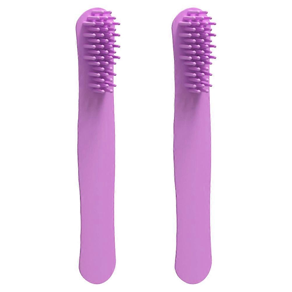 Wide Tooth Hair Comb For Women Detangling Curly Hair Portable Slap Bracelet Design 20.00X3.00X3.00CM Silicone Dandruff Removal 2Pcs
