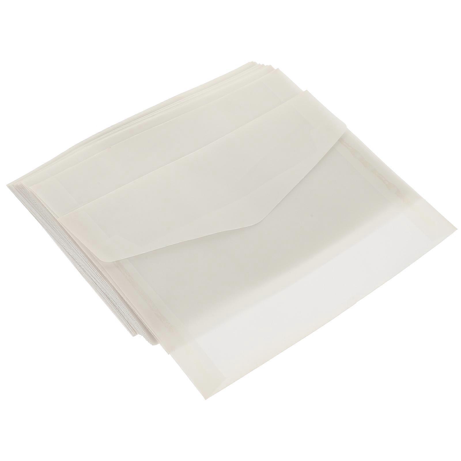 Jewelry Packaging Small Business Translucent Envelopes Simple Retro 60Pcs