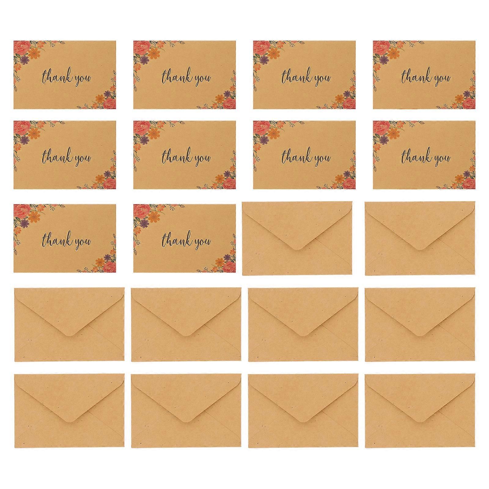 Elegant Retro Thank You Cards – Smooth Texture Kraft Memo Cards for Friends, Colleagues & Loved Ones – Express Gratitude & Greetings