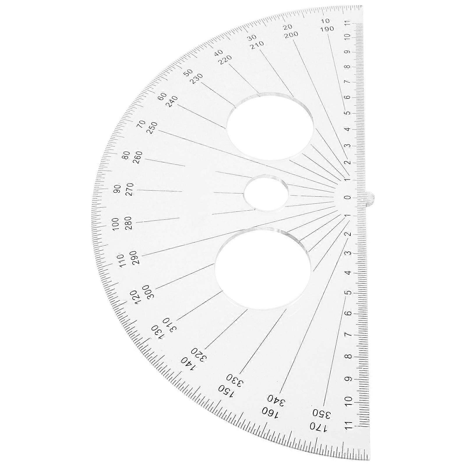 Math Protractor Half Circle Ruler For Students Teachers Designers Architects Engineers 1Pcs