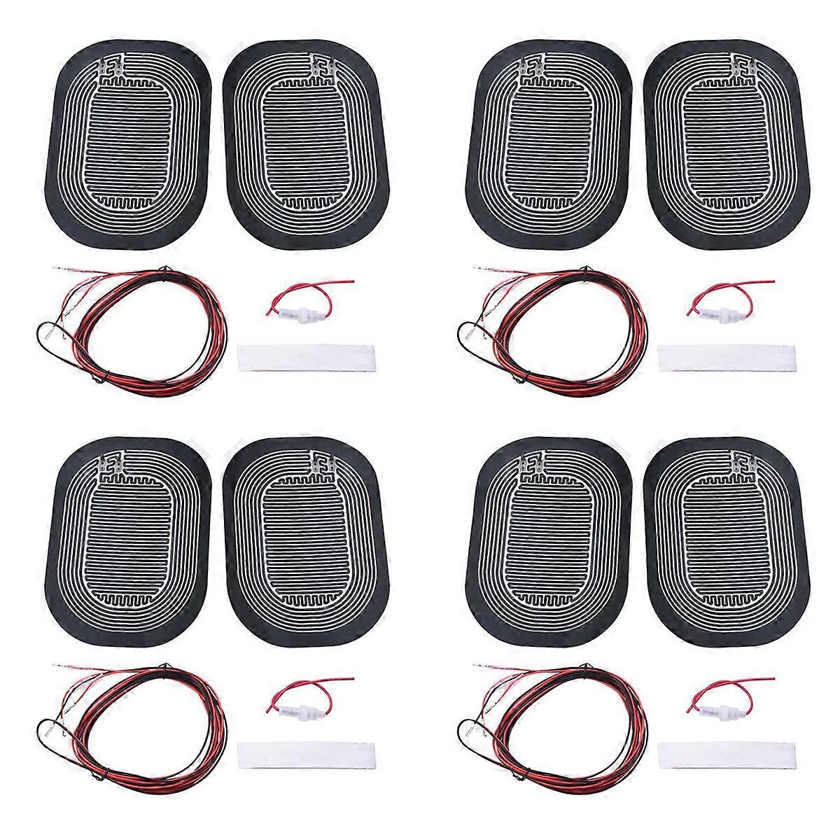 4set DC 12V Car Side Wing Mirror Heating Pad Universal Rearview Mirror Mist Demister Quick Warm Mirr