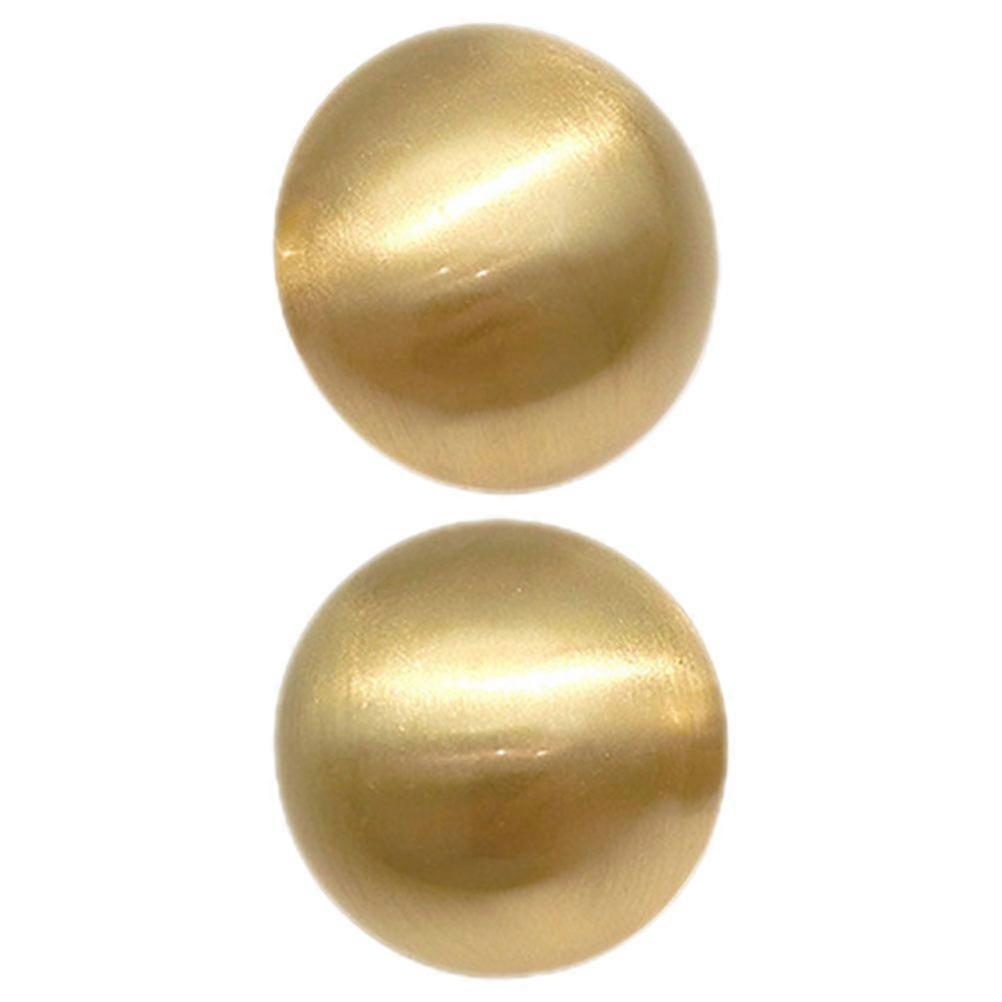 Jewelry For Women Dome Shape Stud Earrings Circular Earrings Birthday Golden 4x4cm 1 Pair