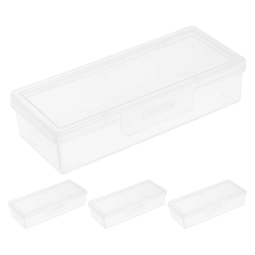 Cheese Keeper For Refrigerator With Flip Lid Food Preservation Compact Design Transparent 10.50X4.50X2.50CM 4Pcs