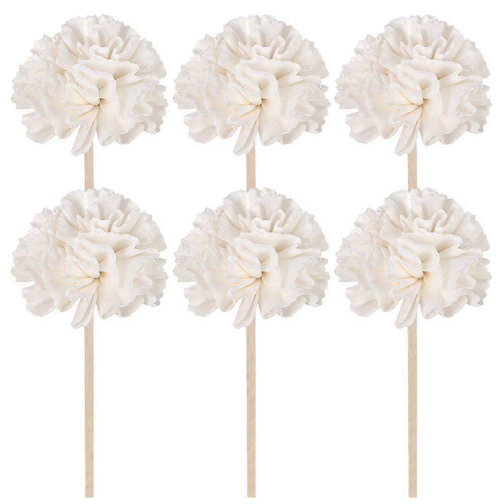 6Pcs Flower Reed Diffuser Sticks Natural Rattan Reed Essential Oil Aroma Diffuser Sticks