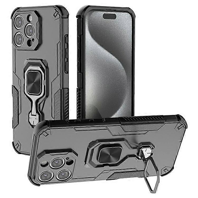 Bulk Purchasing Compatible For iPhone 16 Pro Max Case Rotatable Ring Kickstand PC + TPU Shockproof Phone Cover