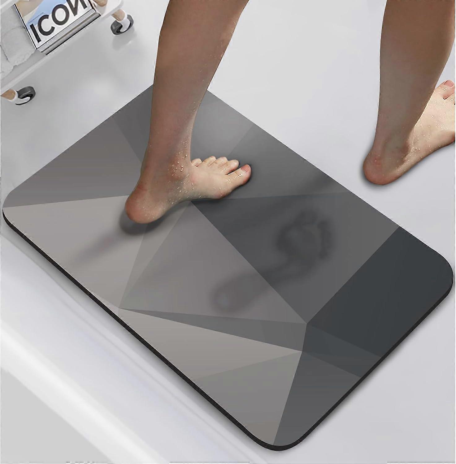 1 piece - Non-slip bathroom mat - Absorbent stone - Quick drying