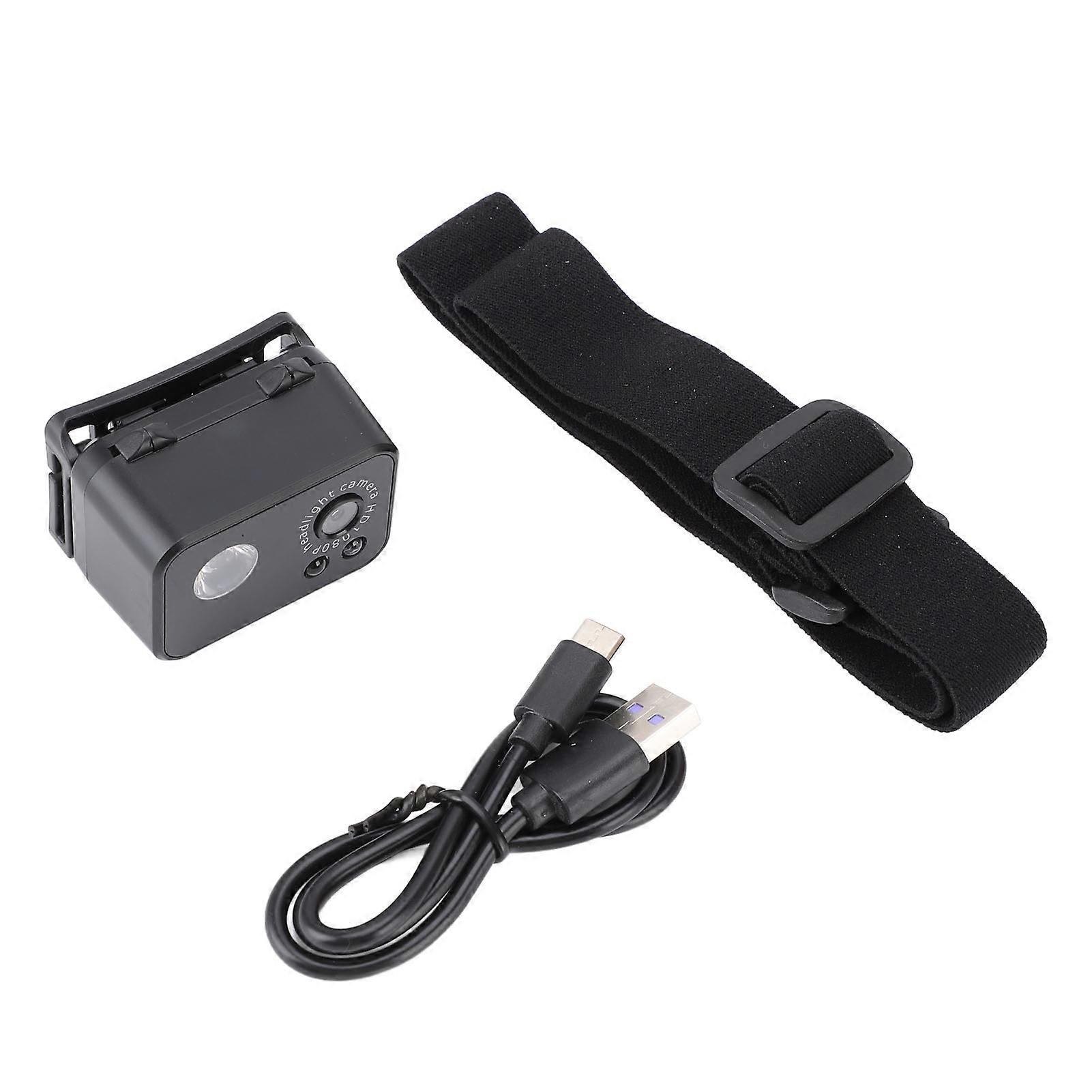 3W LED Headlamp 1080p 2MP Smart Sensor 1000mAh with Headband for Night Adventure