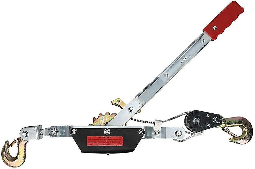 Ratchet cable puller, power puller with 2ton capacity, double hook hand winch tool for high stress, for power, pull wire, etc.