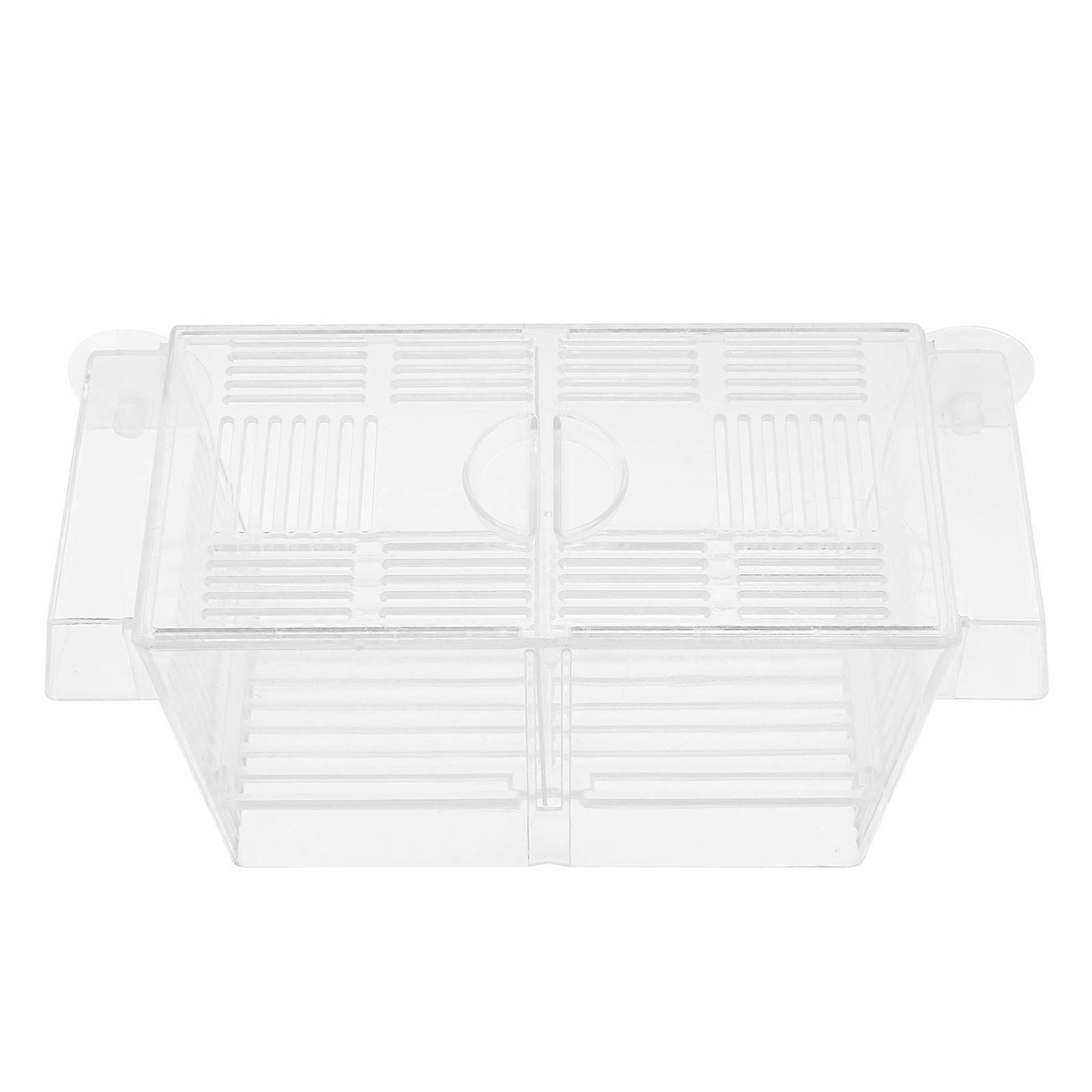 Large Aquarium Isolation Box with Suction Cups – Acrylic Fish Breeding Hatchery Incubator for Separating Aggressive, Injured Fish, Shrimp, and
