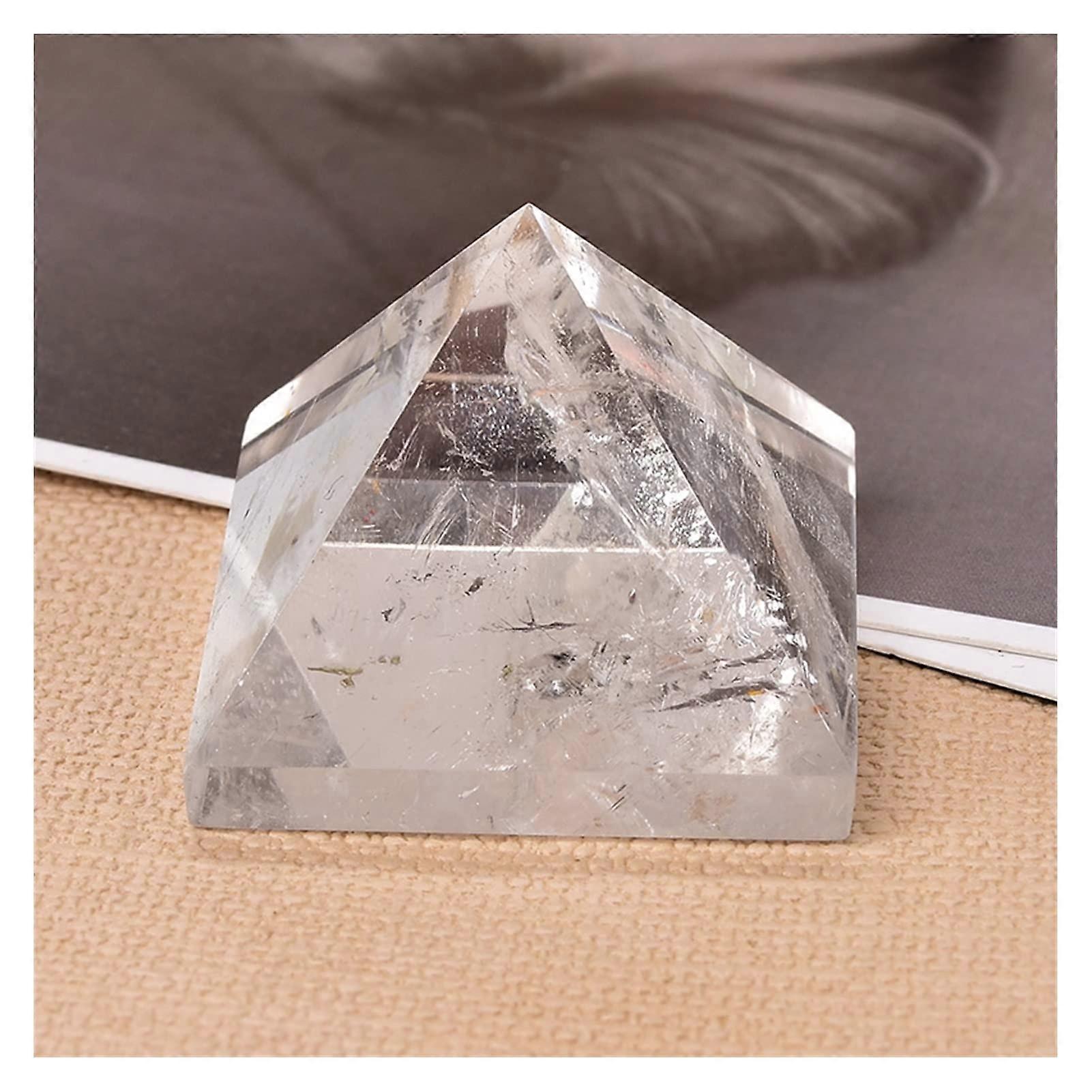 Natural Crystal Clear Quartz Pyramid Quartz Stone Crystal Point Tower Home Decor Ore Decoration Full Texture Standard Size Clear Quartz.