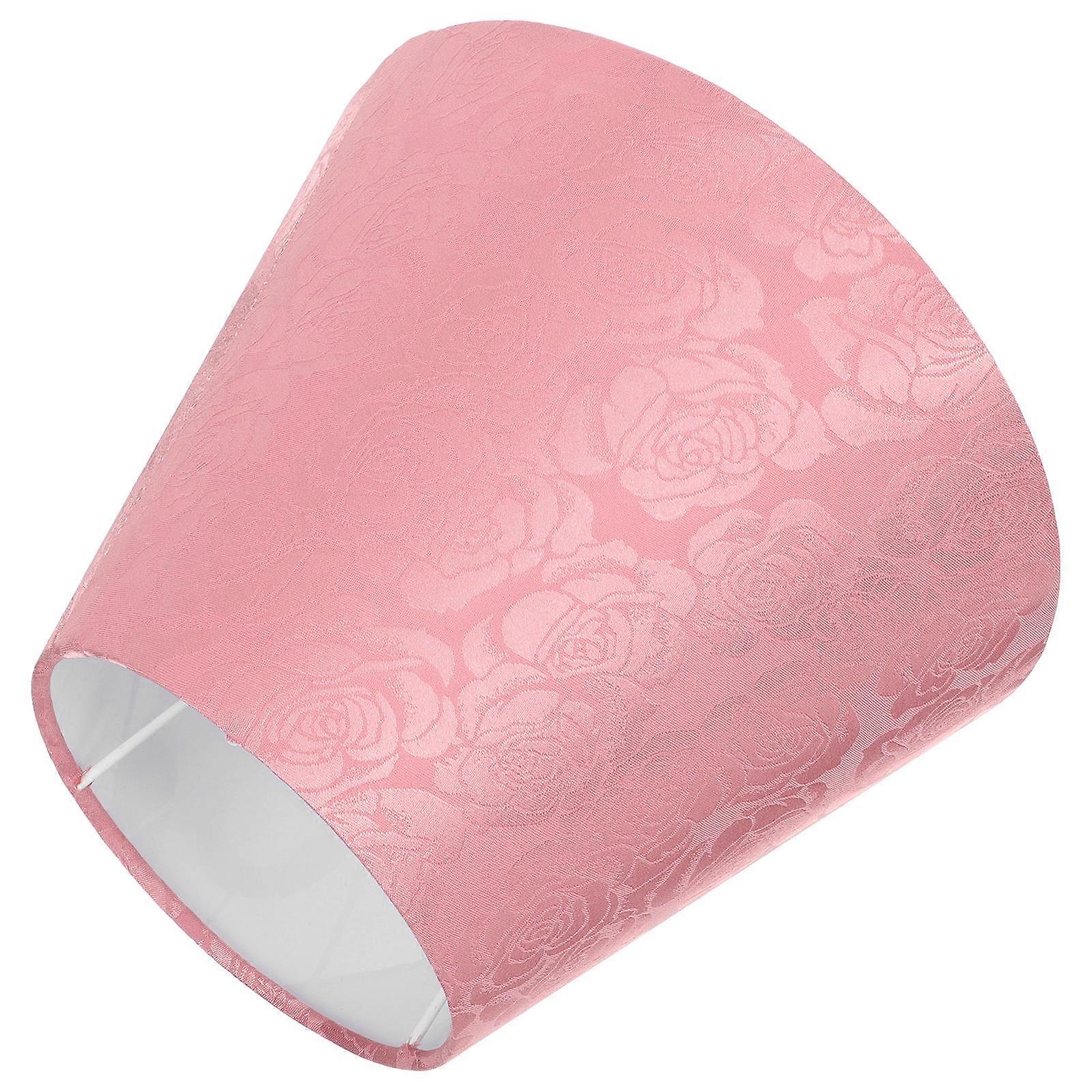 テーブルランプ用布ランプカバー菊刺繍ジャカードランプシェードピンク23.00X23.00X17.80CMスクエアシェイプ1セット