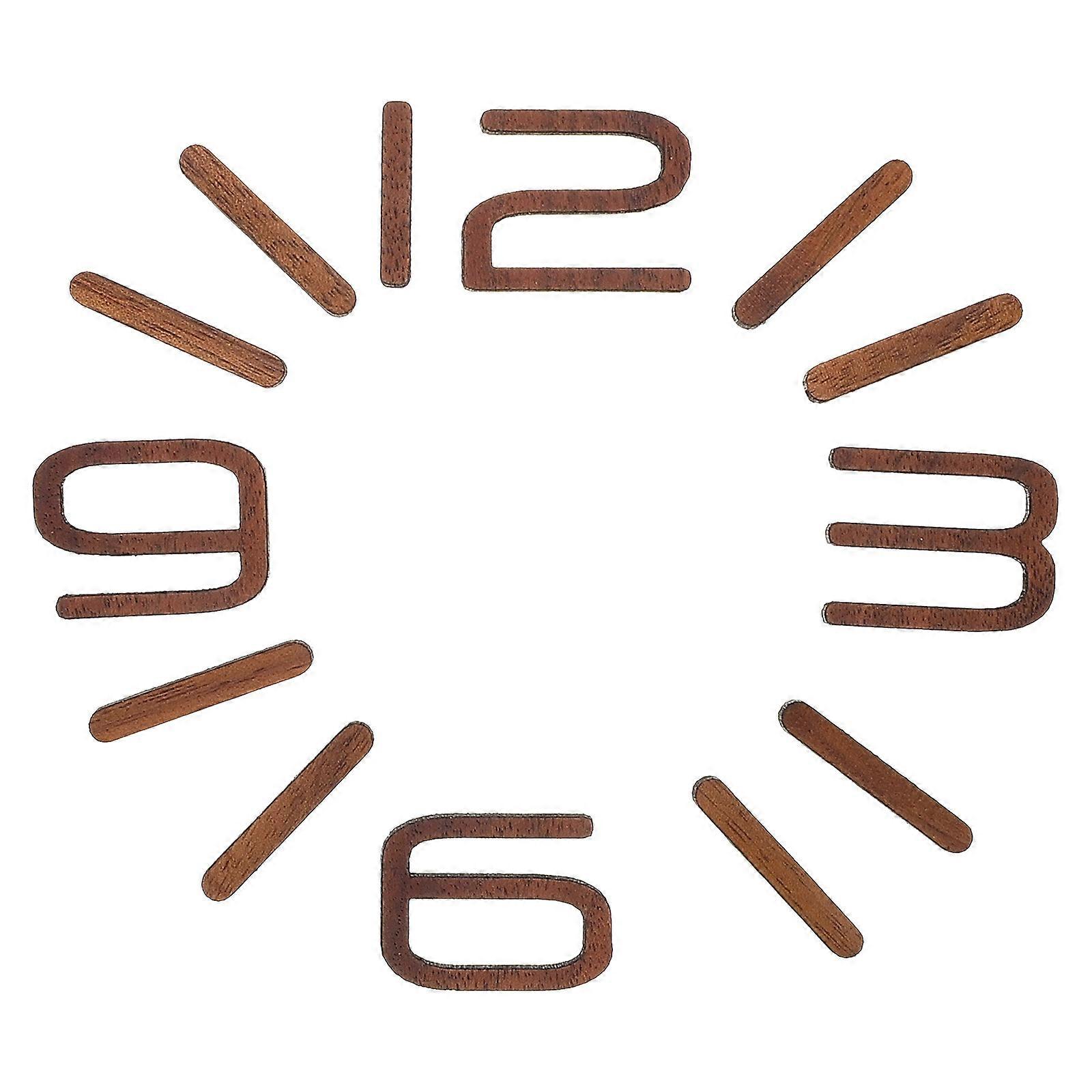 Replacement Clock Wood Number Parts Diy Clock Repair 2.50X1.90X0.20CM Modern Style 1 Set