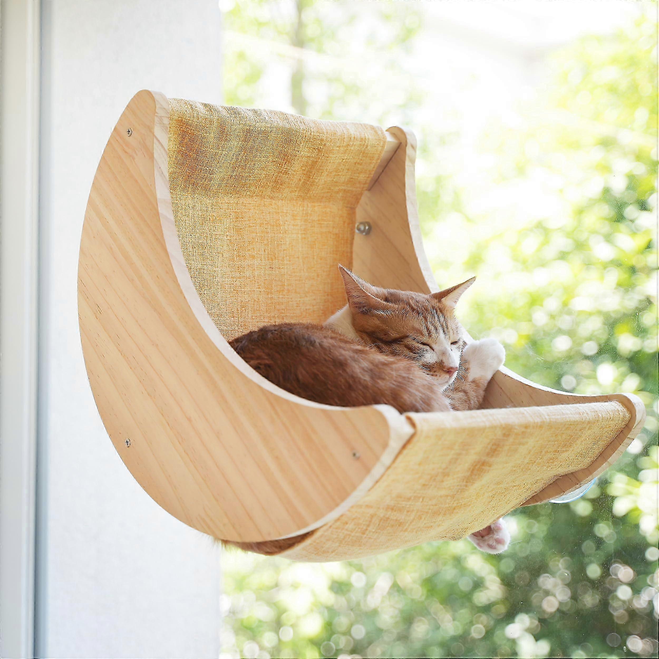 Indoor Cat Window Perches with Strong Suction Cups for Cats to Sleep and Watch Birds