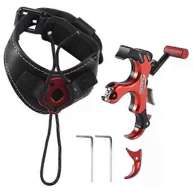 JIANZD Compound Bow Aid Releaser Thumb Release Aids Compound Bow Release Aid Fit For Archery 3 Or 4 Finger Hand Held Grip