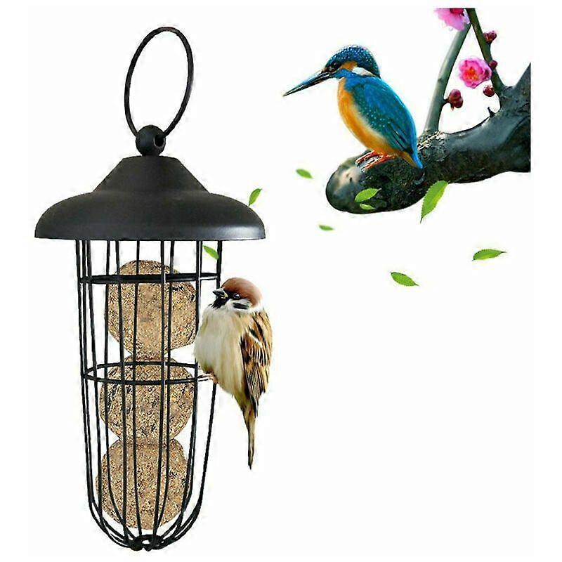 Bird Feeder, Squirrel Proof Metal Bird Feeder Hanging Automatic Fat Ball Holder Feeding Tool