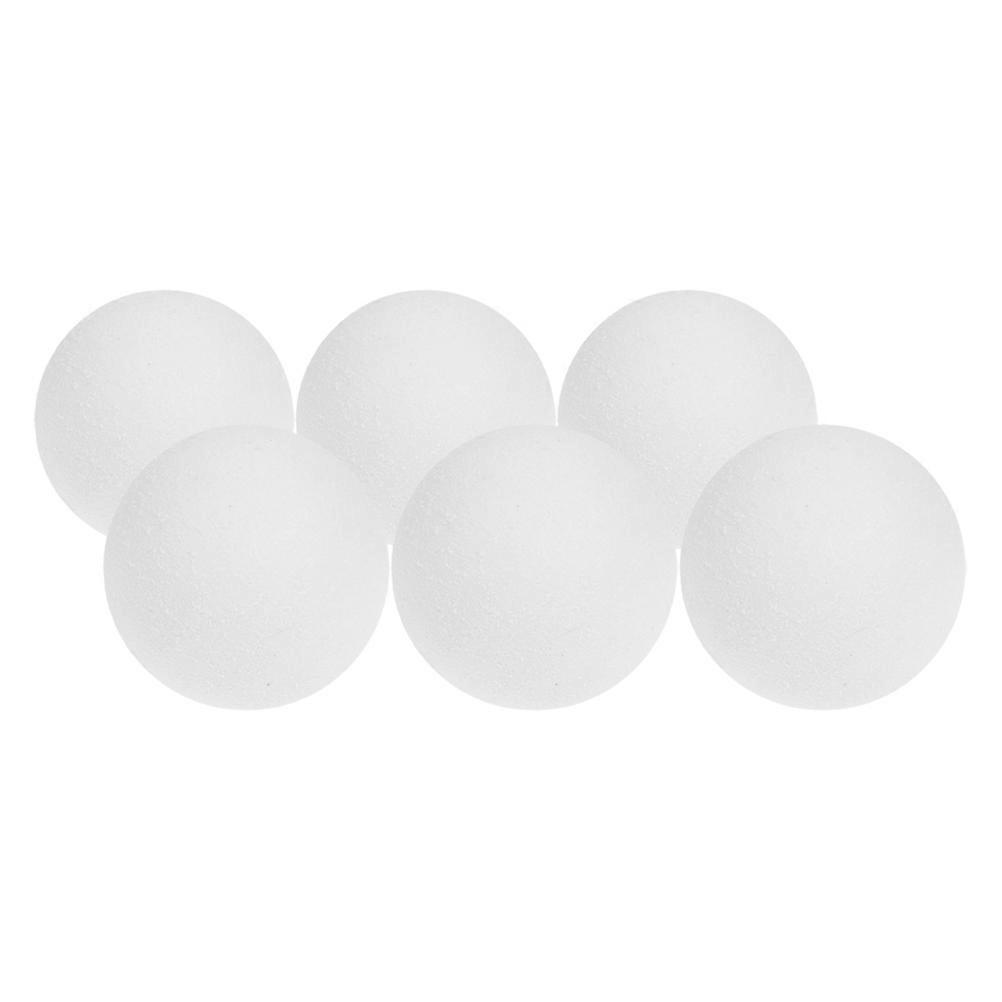 Mini Table Soccer Ball Foosball Replacement Parts For Tabletop Game White Round Shape 6Pcs