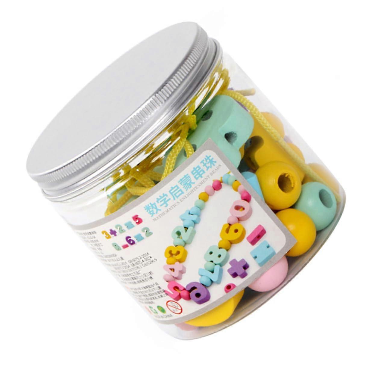 String Beads Bamboo 1 Set Threading Beads Toy For Children Bead Stringing Kit