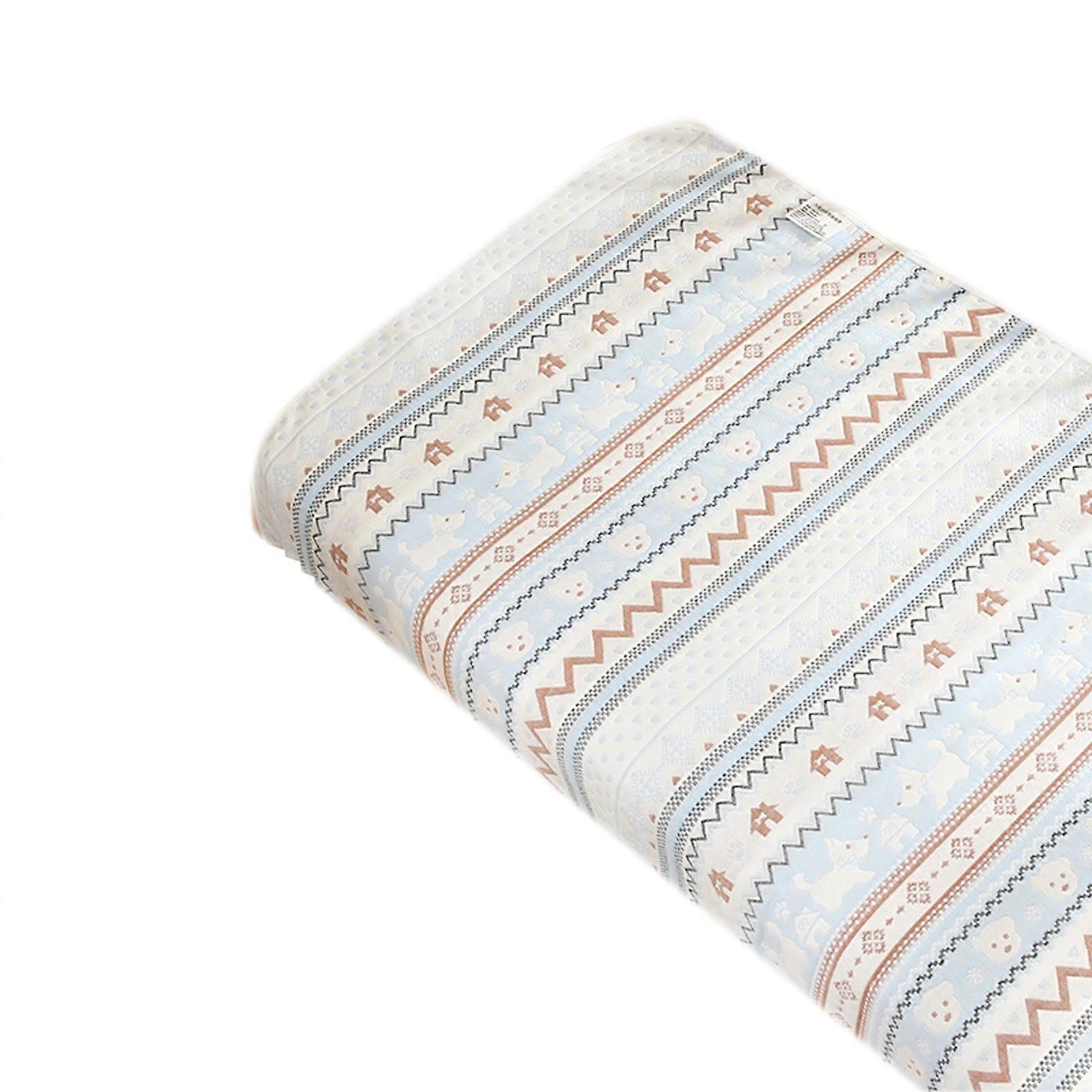 Printed Infant Cool Sheet Cotton 6-Layer Construction Gentle Bedding Cool Pad for Sensitive Skin Daily Use  120x220