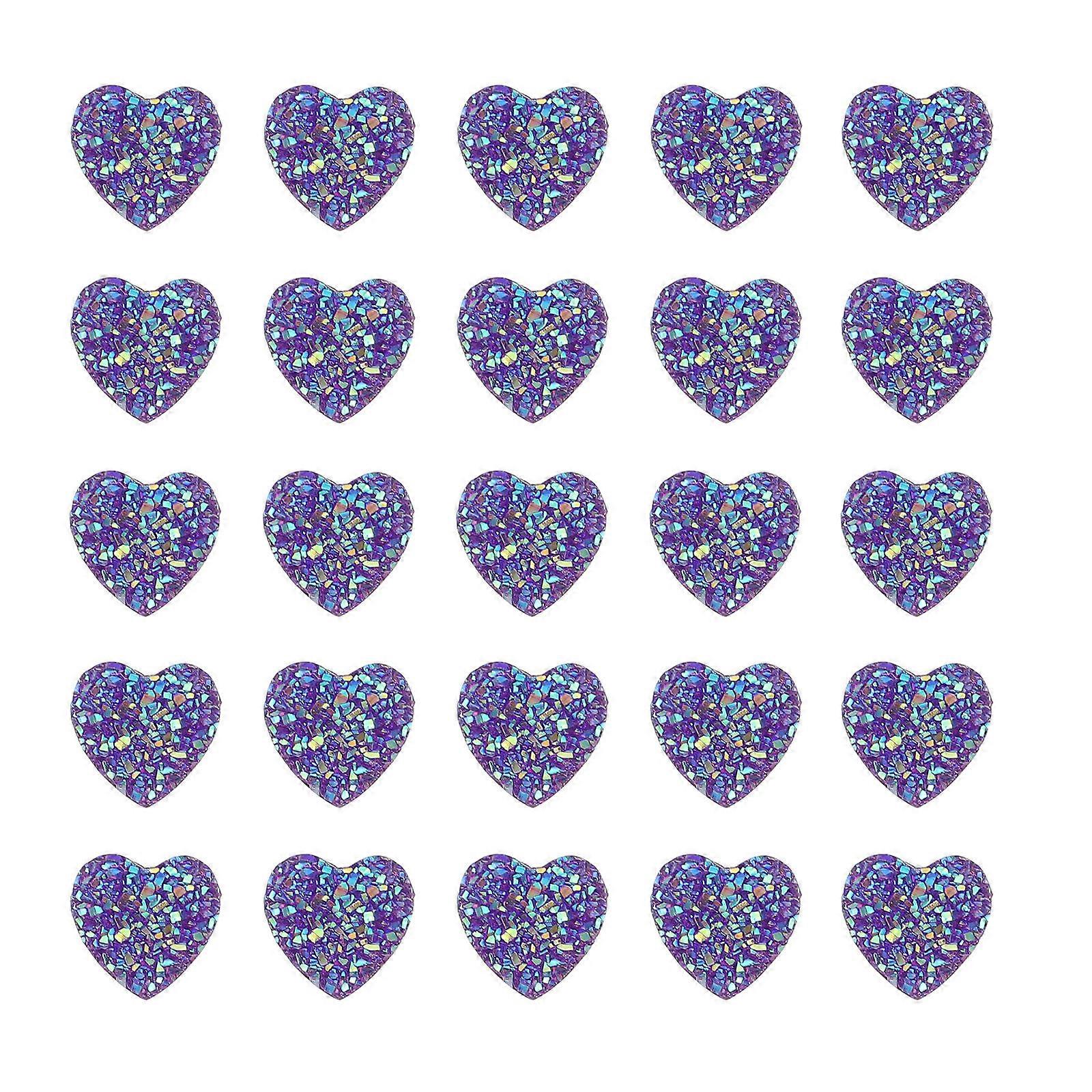 50pcs Purple Resin DIY Ornaments for Headwear Accessories Perfect for Craft Projects