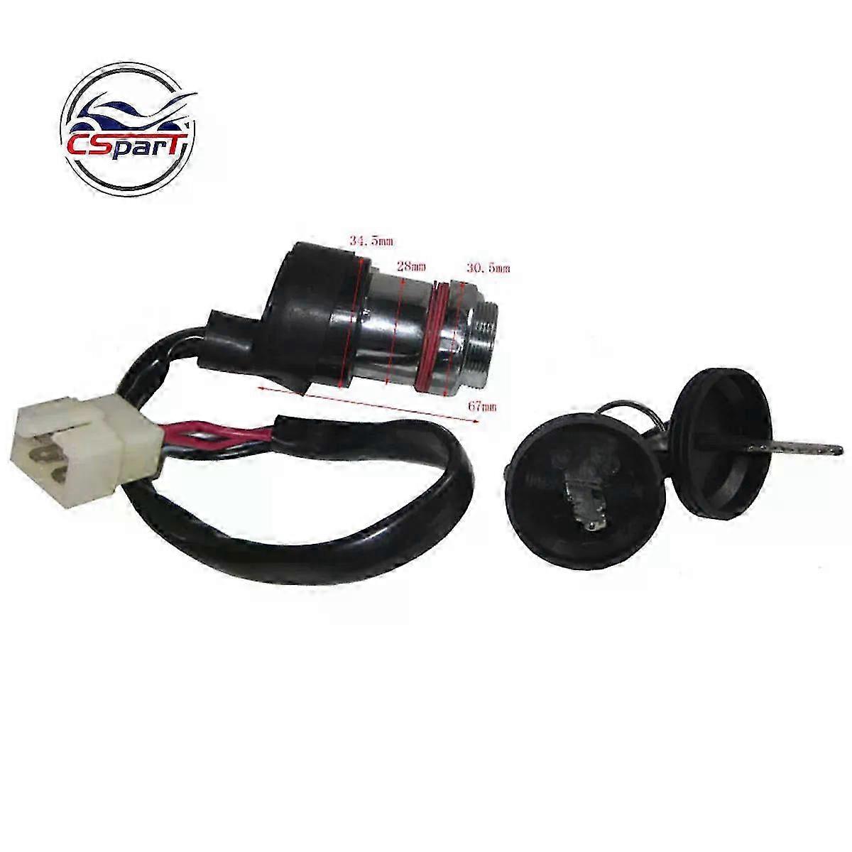Ignition Key Switch Lock 4 Wires for Suitable Brand ATV UTV Water Proof