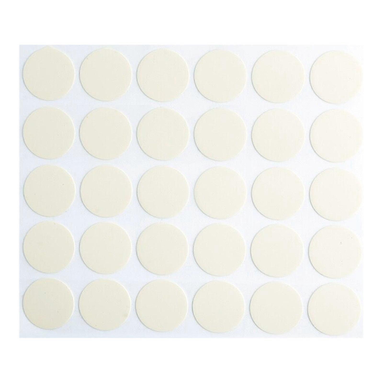 حزمة من 30 ملصقات غطاء ثقب لولبي ذاتية اللصق متينة مقاومة للماء PVC للأثاث خزانة مكتب إخفاء أبيض دافئ