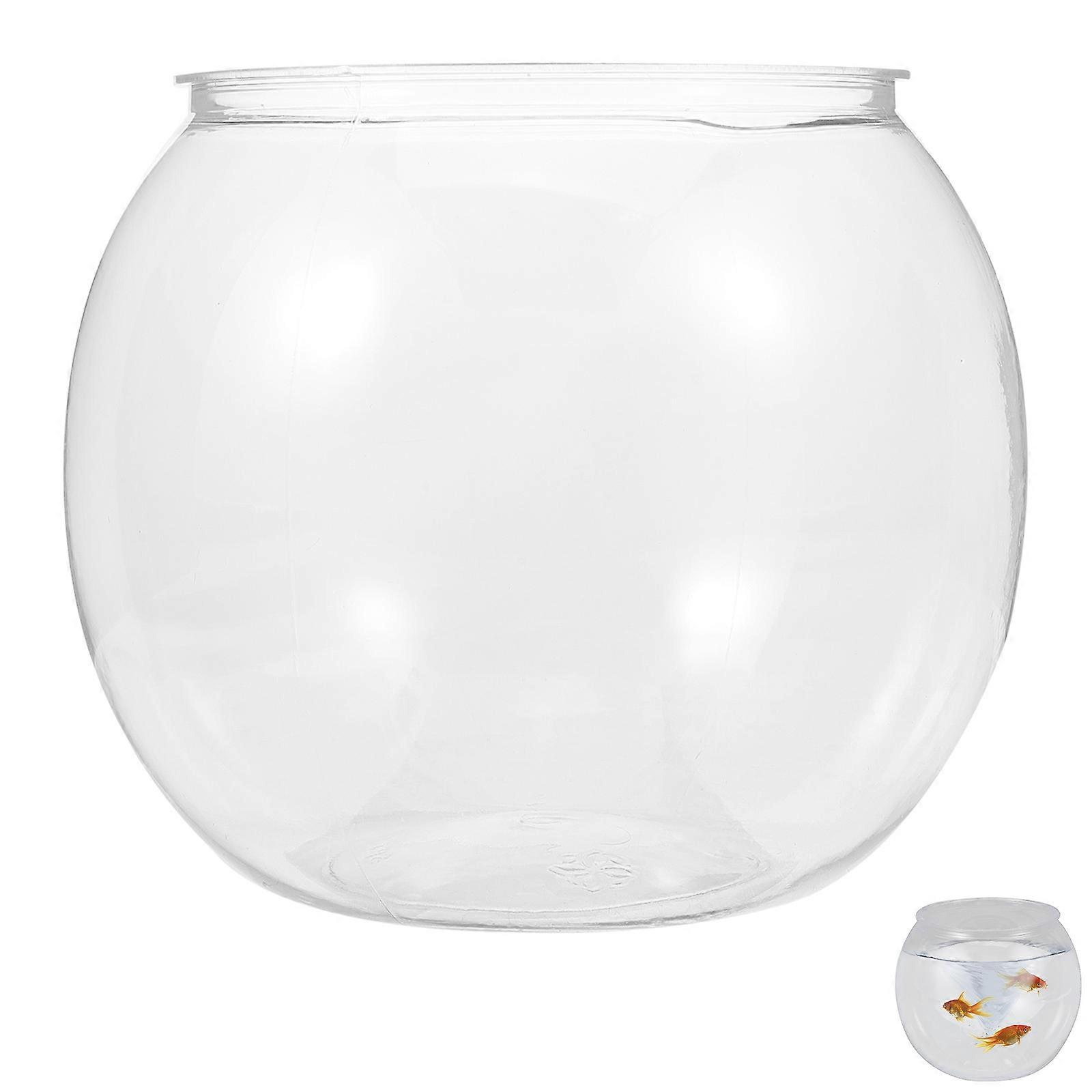 Unbreakable Fish Tank Transparent Desktop Fish Bowl present for Friends 15.00X13.00X12.00CM Simple and Practical 1Pcs