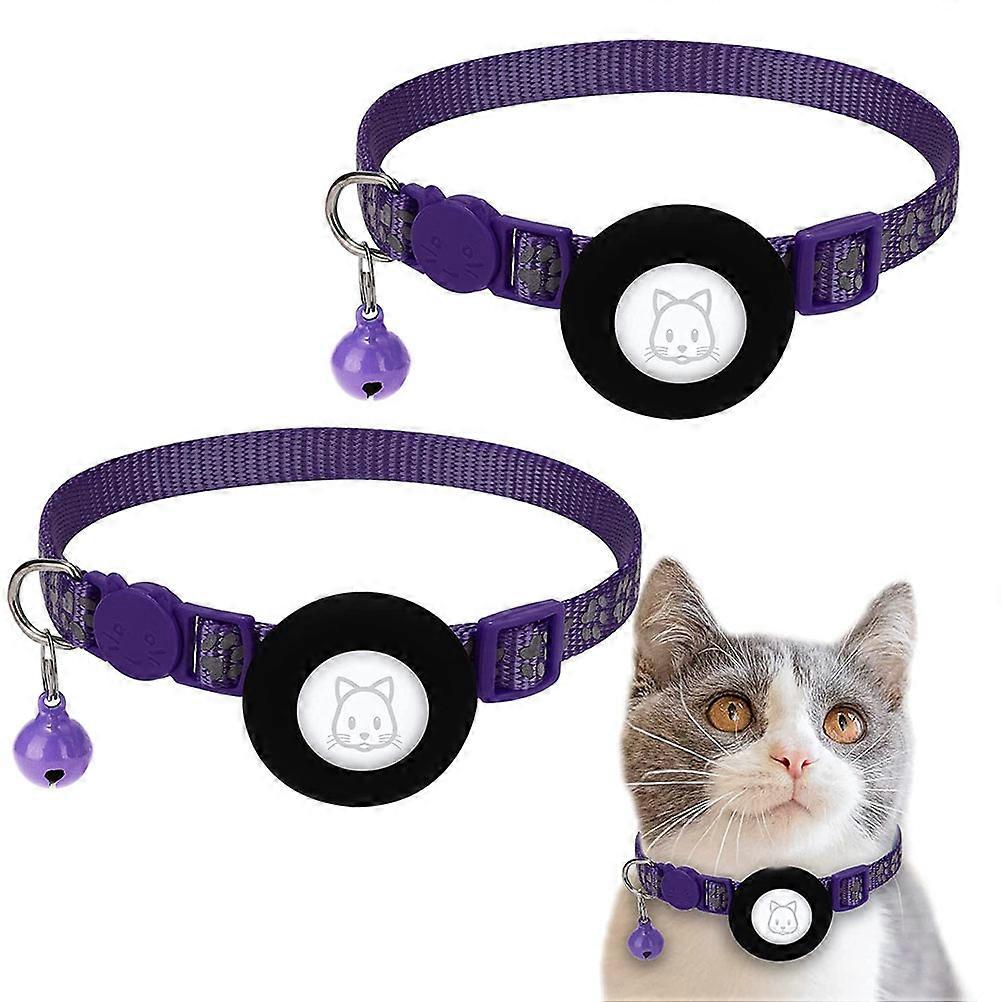 2Pcs Cat Collar with Bell and Safety Closure Reflective Collar for Kittens Puppies