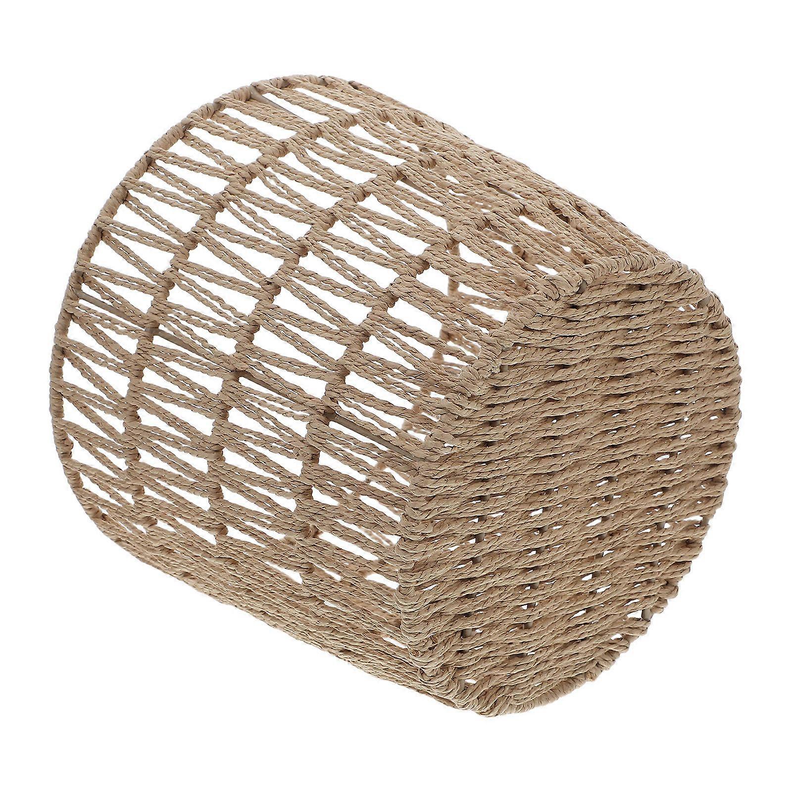 Stylish Woven Storage Basket for Snacks and Sundries – Decorative Paper Rope Organizer for Tables and Desks