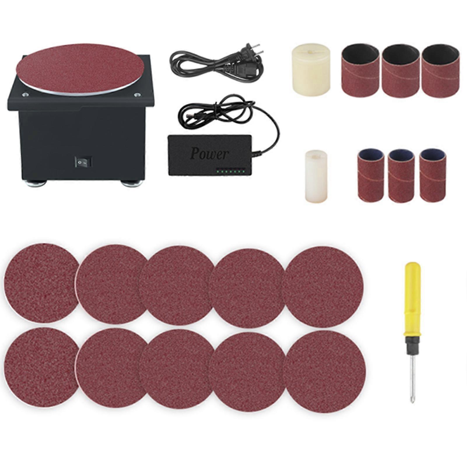 Mini Disc Sander Electric Sharpener 7 Variable Speed 10 Discs Bench Top Sanding Polishing Grinding Machine for Wood Metal Acrylic Stone