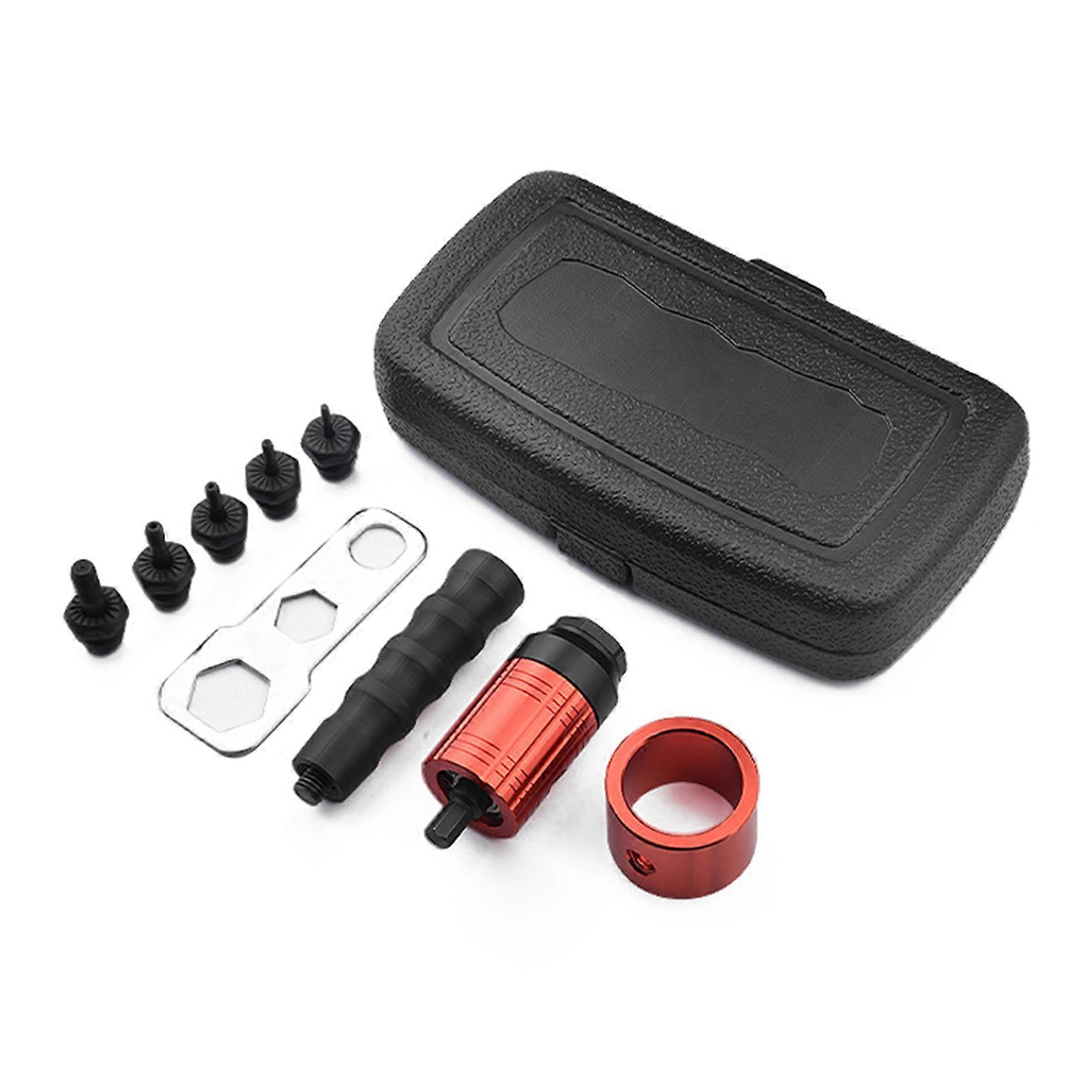Detachable Manual Accessories Hand Nut Electric Pneumatic Rivet Machine Quick Conversion Tool Set with Storage Box