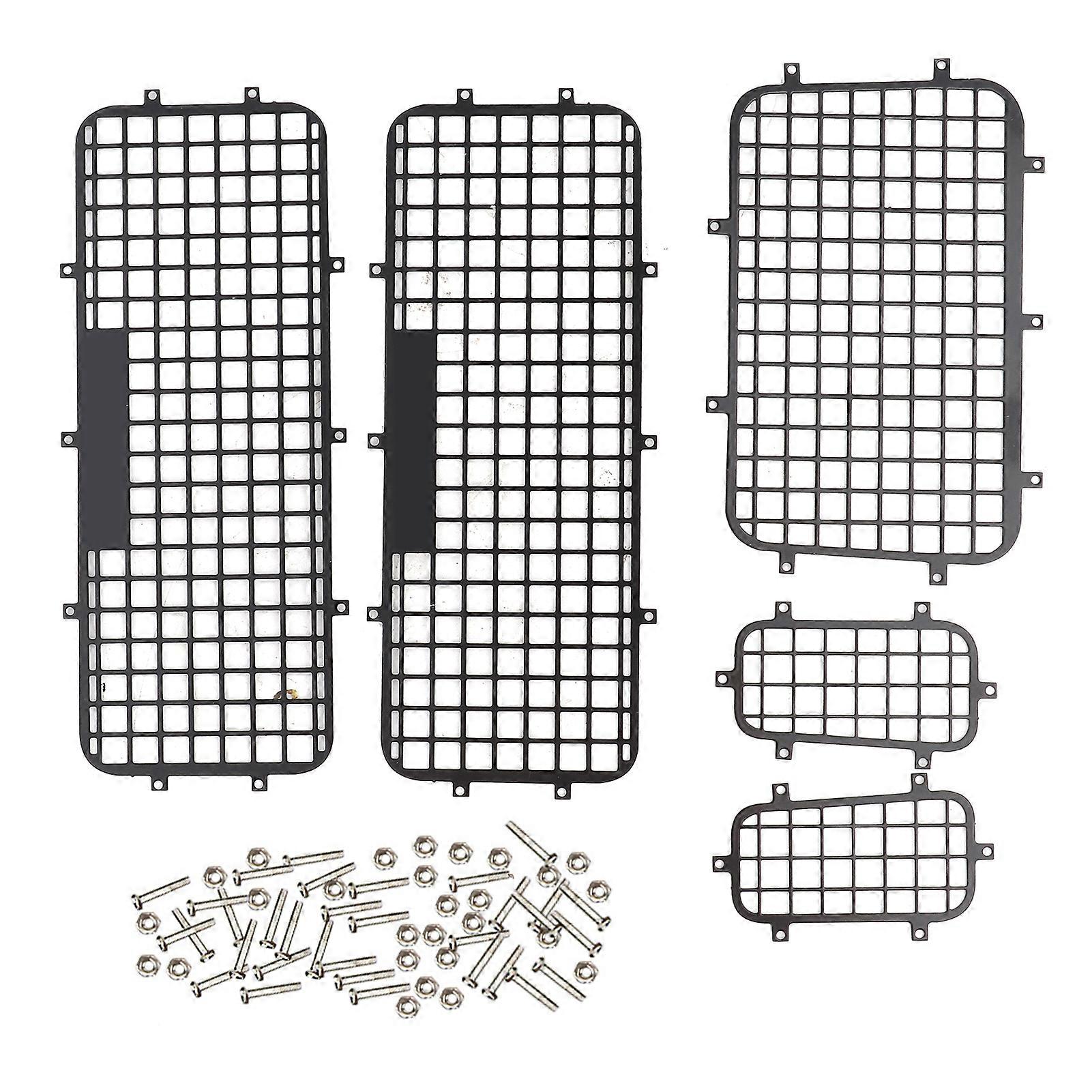 Metal ThreeDimensional RC Car Window Mesh 2pcs Rear Window Net 2pcs Tailgate Window Net