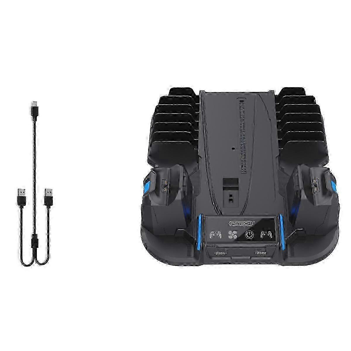 slank konsol multifunktionel køle dock gamepad docking oplader med spil cd opbevaring stativ