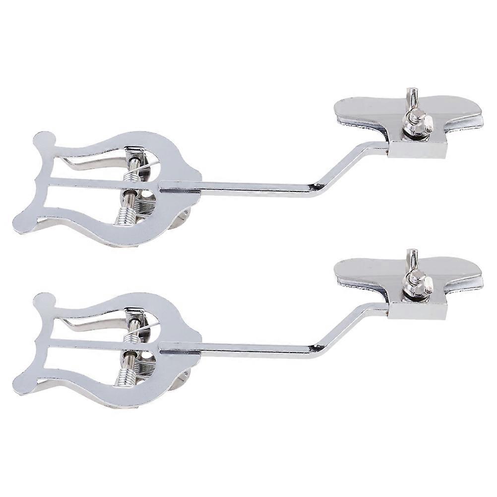 2pcs Universal Trombone Score Clips Music Note Clips for Musicians (Silver)