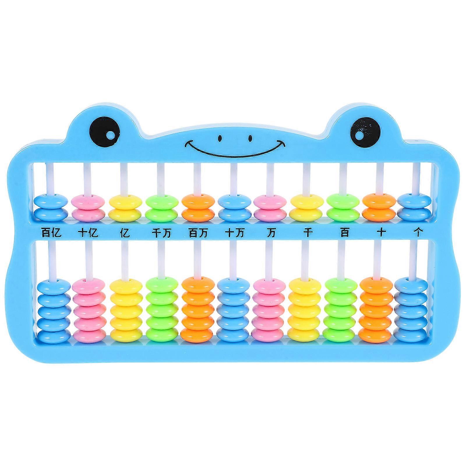 Colorful Abacus Math Toys Children Counting Skills Improvement Home Study Plastic Rectangular Design 1Pcs