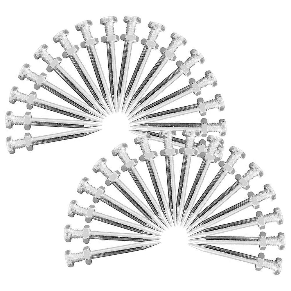 Aerator Peg Lawn Aerator Nails For Outdoor Use Silver 5.80X0.80X0.80CM Garden Dredging 40Pcs