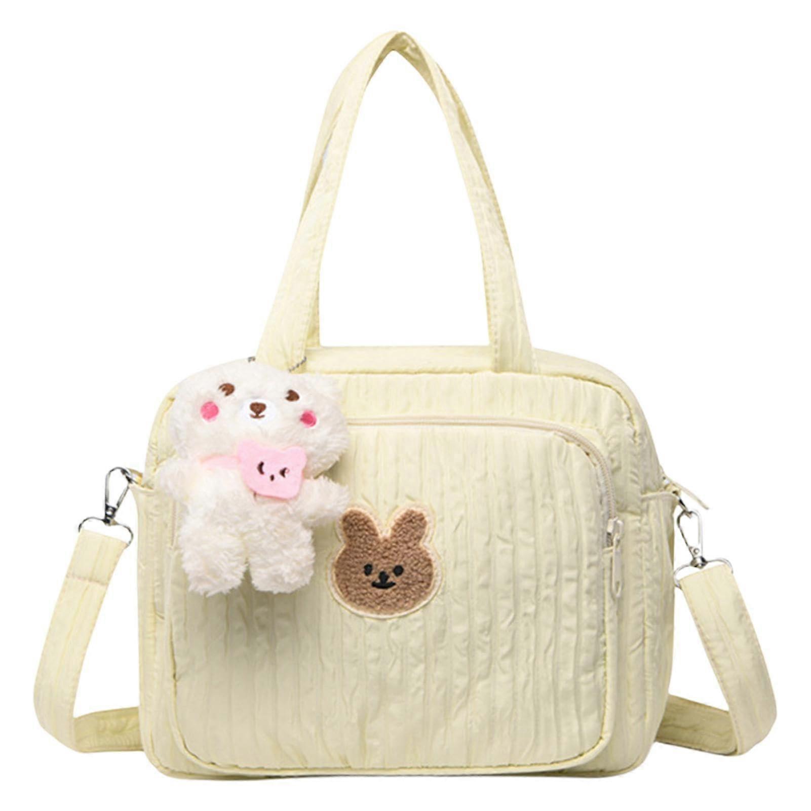Diaper Bag with Split Design, Portable Mum Bag, Large Tote for Travel Beige