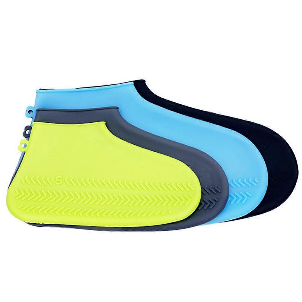Protective Overshoes Reusable Rain Shoe Covers For Men Women Black Waterproof Slip-Resistant M 1 Pair
